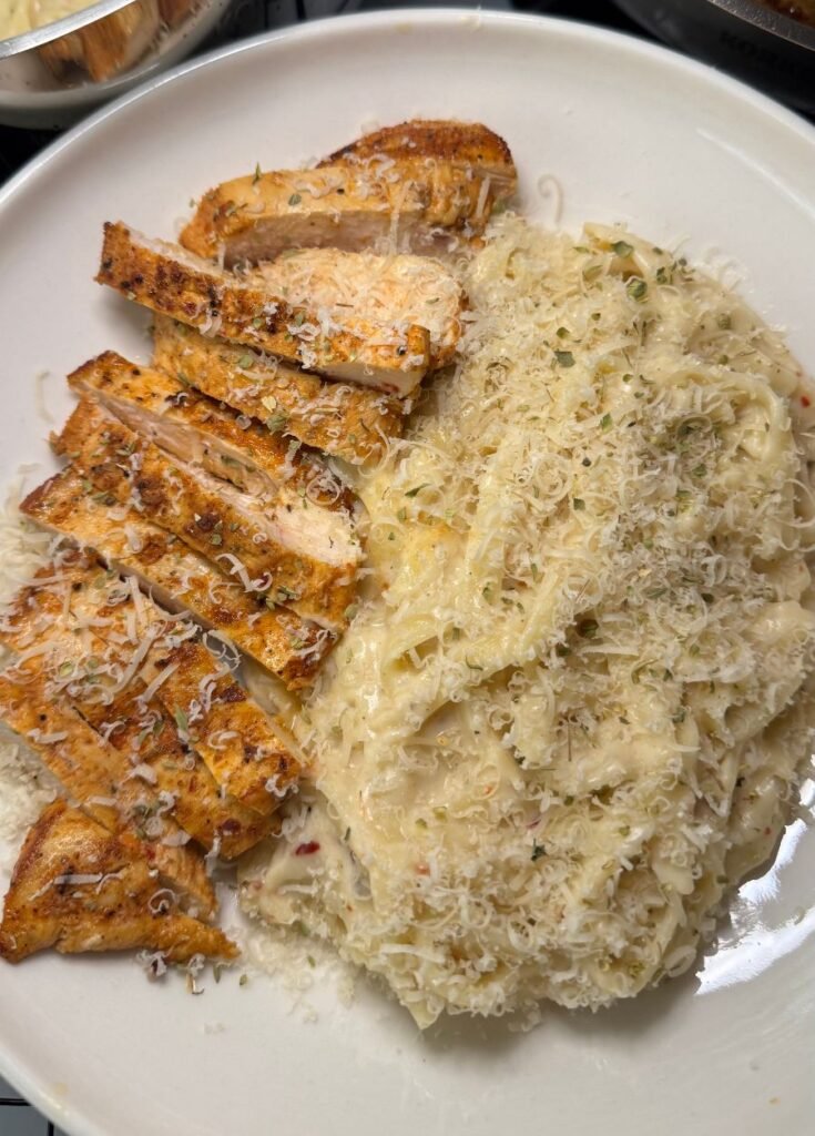 Homemade White Sauce Pasta with a rich, cheesy consistency